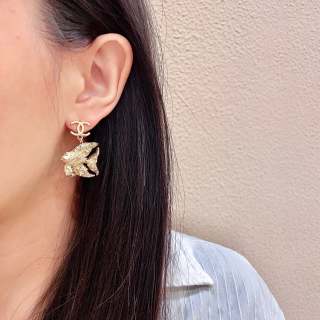 Chanel Elegant Ocean Charm Drop Earrings