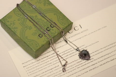 Gucci Radiant Heartburst Silver Pendant Necklace