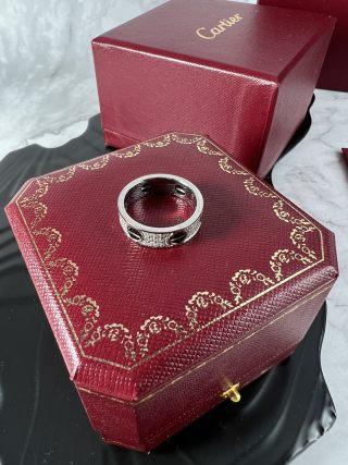 Cartier Obsidian Pavé Motif Band Ring