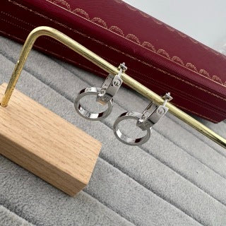 Cartier LOVE collection screw-motif double-hoop earrings (non-diamond)