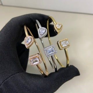 Messika Lucky Move Diamond Open Cuff Bracelet