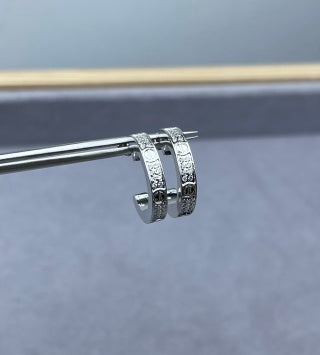 Cartier Small Narrow-Width Pavé Diamond Stud Earrings