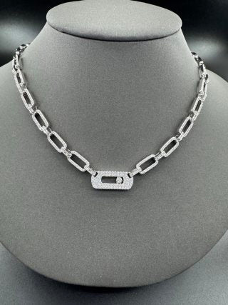 Messika Move Link Pavé Diamond Chain Necklace
