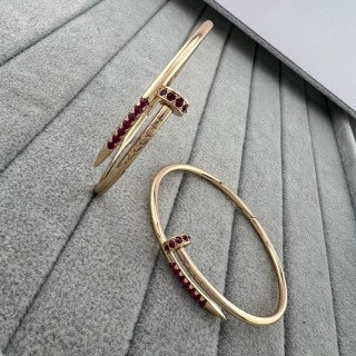 Cartier Juste un Clou bracelet with pink diamonds at the head and tip