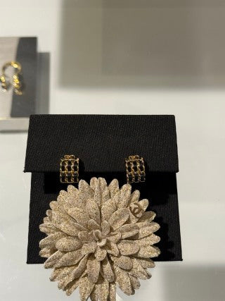Chanel Black & Gold Chain Hoop Earrings – Elegant Luxury Fashion Jewelry