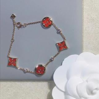 Louis Vuitton Blossom Red Enamel Charm Bracelet