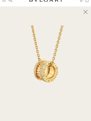 Bvlgari Gold Double Circle Pendant Necklace – Elegant Luxury Jewelry
