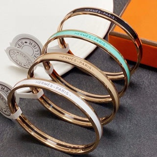 Hermès Clic H Slim Enamel Bracelet