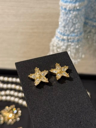 Chanel Crystal Star Stud Earrings – Elegant Luxury Fashion Jewelry