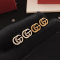 Gucci Triple Interlocking G Stud Earrings