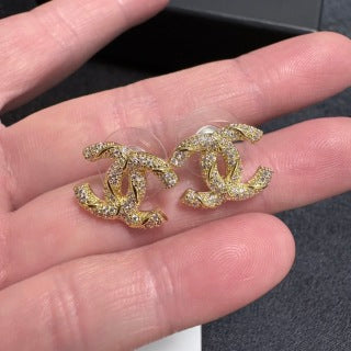 CHANEL Radiant Loop CC Stud Earrings