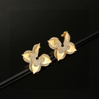 Louis Vuitton Blossom Flower Pavé Stud Earrings