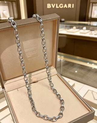 Bvlgari Icon Chain Silver Necklace – Elegant Luxury Jewelry
