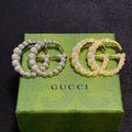 Gucci GG Crystal Double Loop Brooch Pin