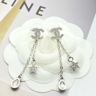 CHANEL Starlit Cascade CC Stud Earrings