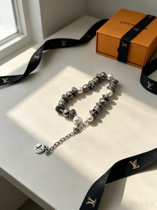Louis Vuitton Pearl Monogram Bead Charm Bracelet