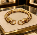 Gucci GG Tiger Head Link Gold Chain Bracelet