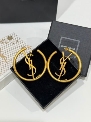 YSL Cassandre Icon Hoop Earrings